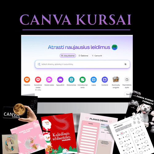 CANVA kursas ONLINE - Susikuriau.lt